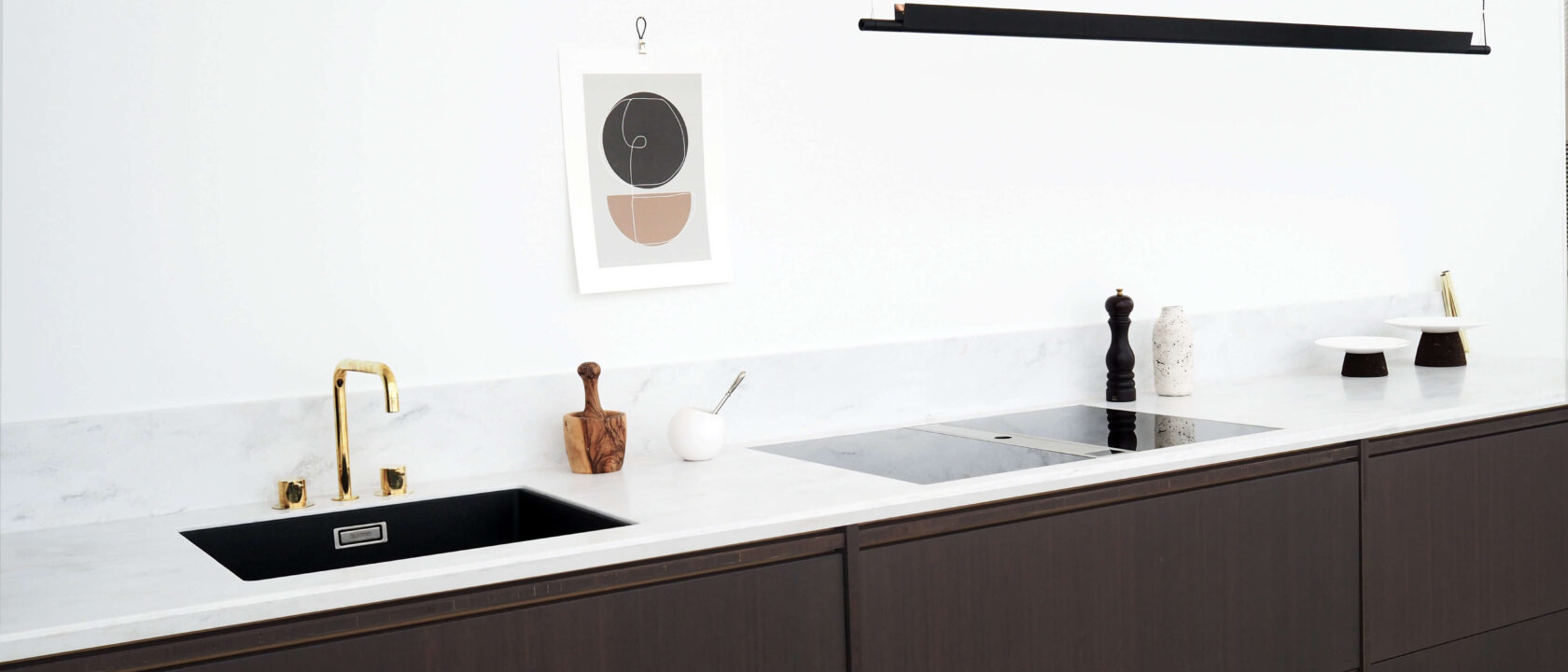 Corian benkeplate kjøkken Rain Cloud